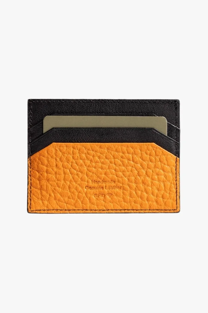7dots Corona-90-005, Leather Card Holder Orange