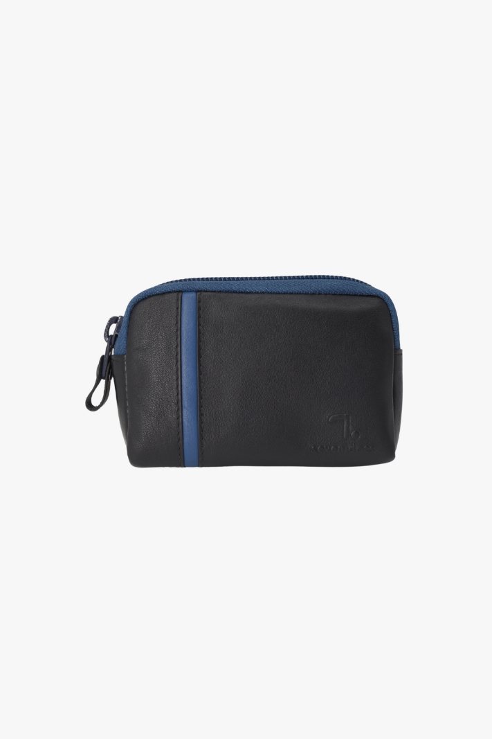 Mars-50-006, Leather Key Case Black/Blue