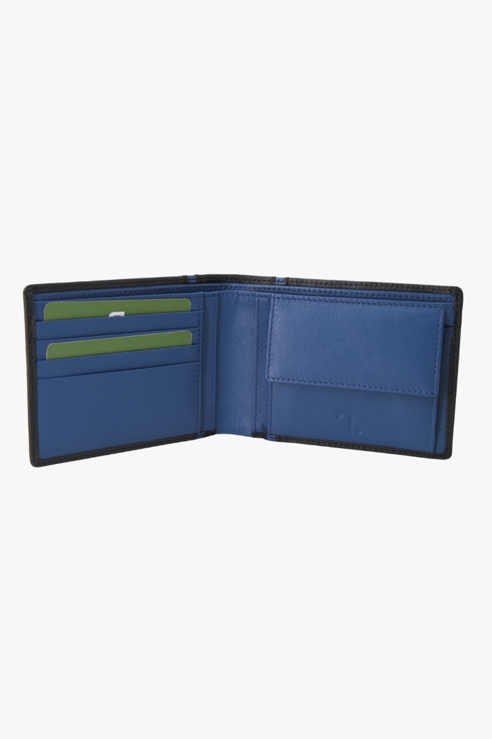 7dots Mars-70-002, Leather Wallet Black / Blue