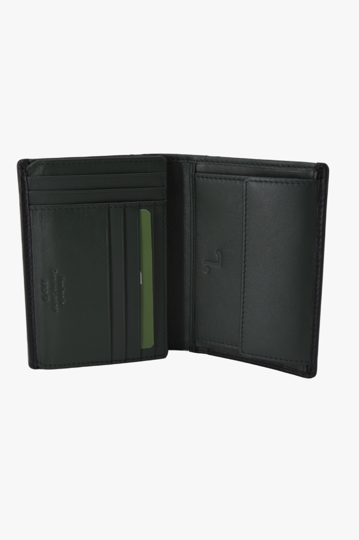 7dots Mars-70-003, Leather Wallet Black / Green